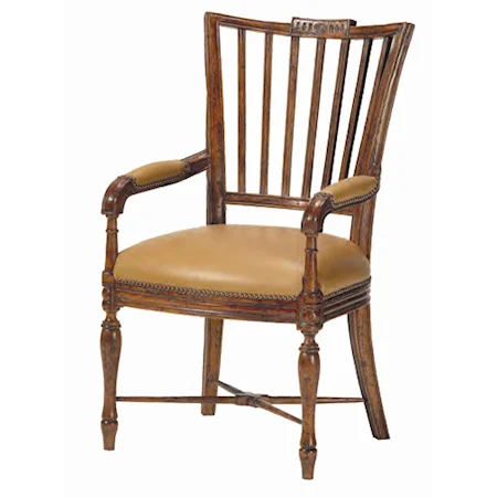 Country French Avignon Chair with Vertical Slat Back